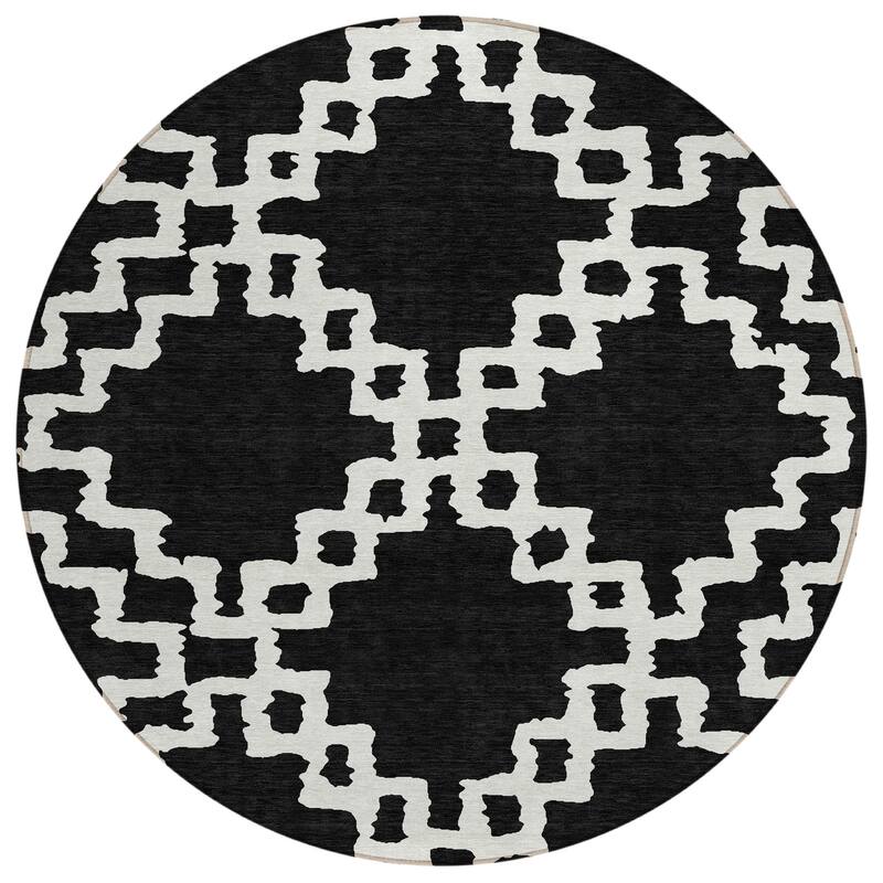 Machine Washable Indoor/ Outdoor Chantille Geo Trellis Rug