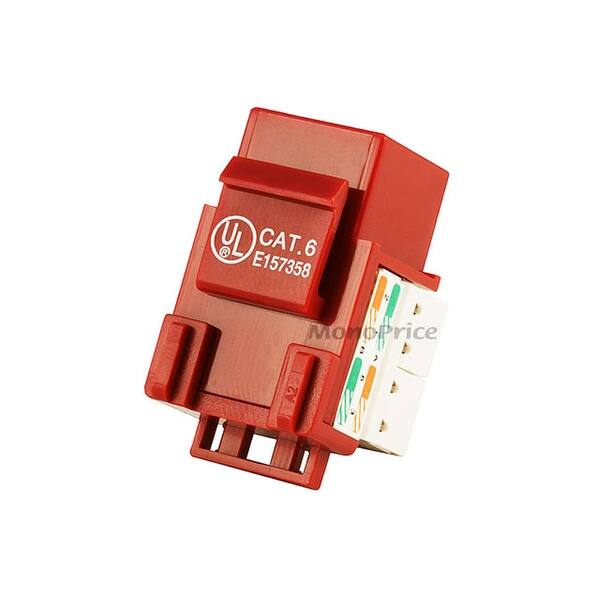 Shop Monoprice Cat6 Punch Down Keystone Jack Red Free Shipping On Orders Over 45 Overstock 20503427