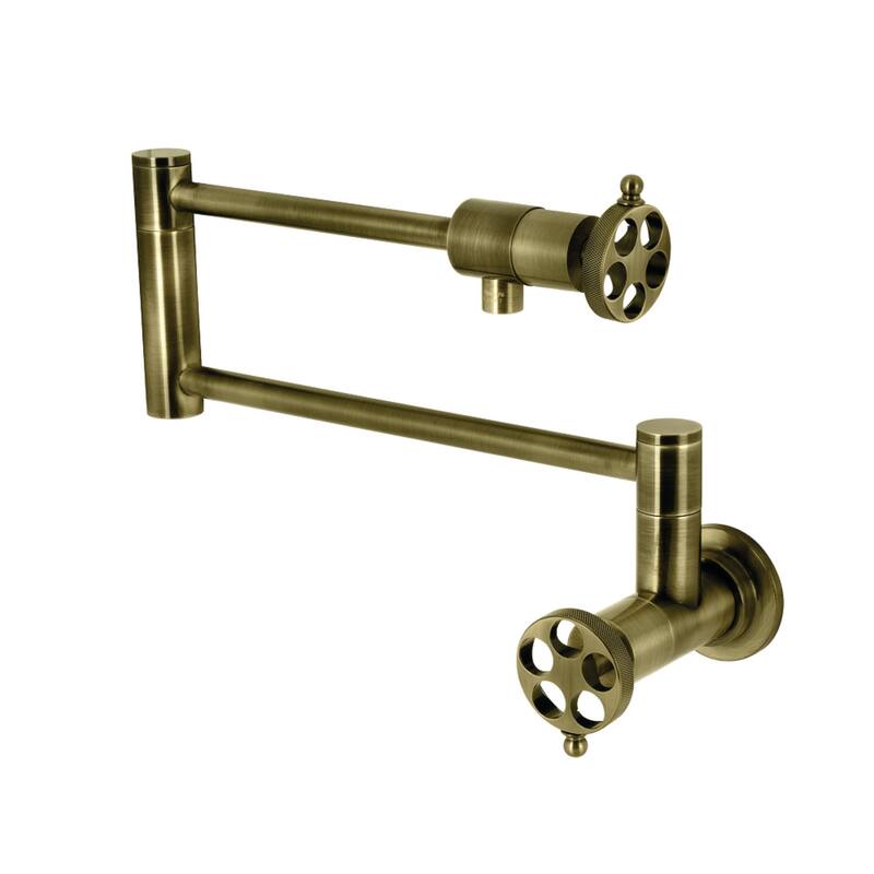 Wendell Two-Handle 1-Hole Wall Mount Pot Filler Faucet