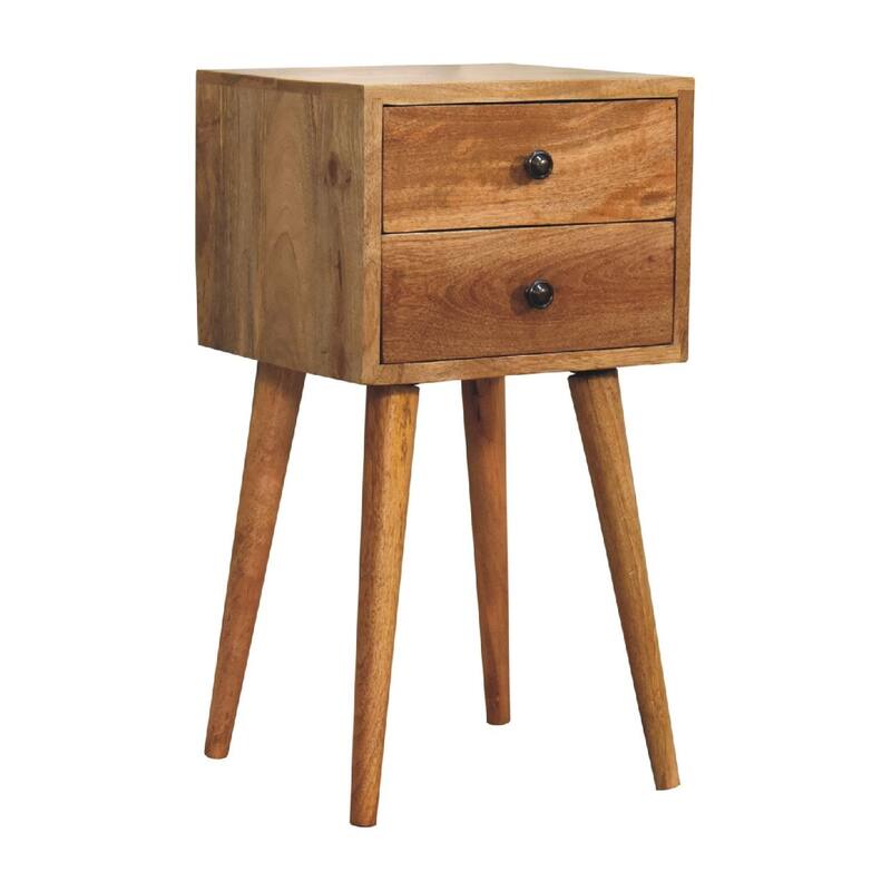 Contemporary Design 2 Drawer Nightstand,Durable And Sturdy