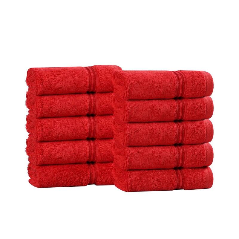 Superior Heritage Egyptian Cotton Absorbent Face Towel Set of 10
