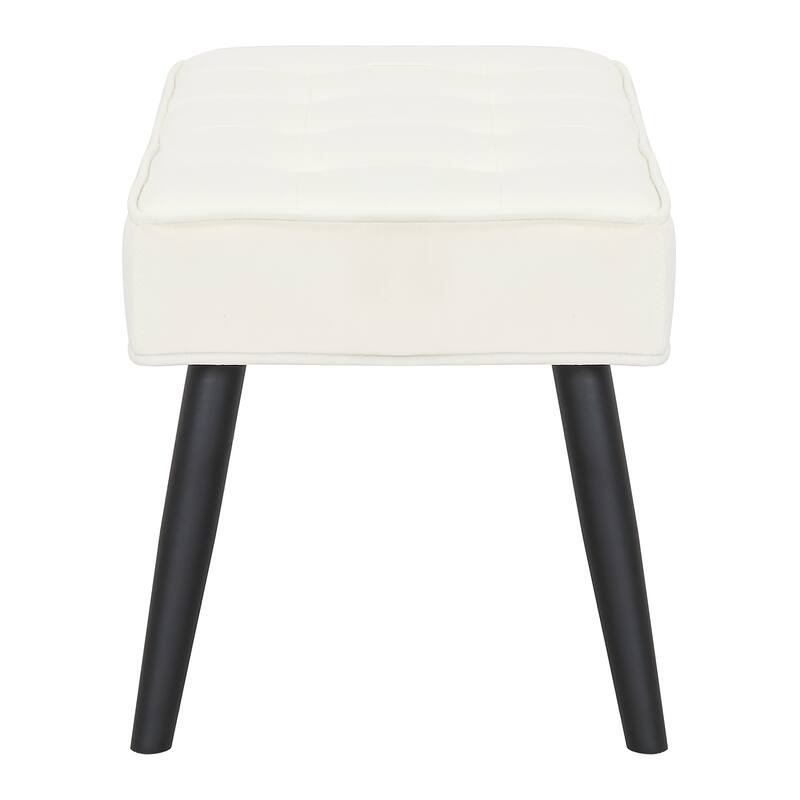 Kipp Velvet Upholstered Button Tufted Bench Ottoman