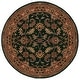 preview thumbnail 74 of 83, SAFAVIEH Handmade Heritage Sharee Traditional Oriental Wool Rug 6' Round - Dark Green/Gold - Round