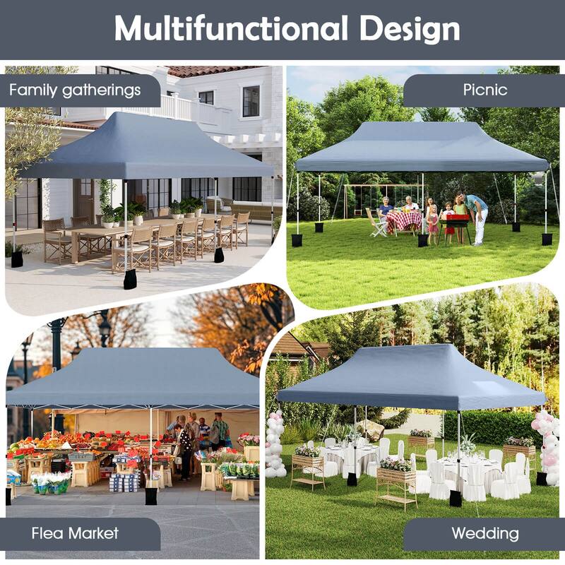 Costway 10 x 20 FT Pop-up Canopy UPF50+ Sun Protection Tent with - See Details