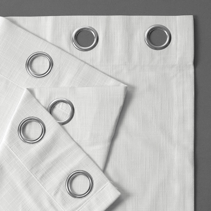 Exclusive Fabrics Heavy Faux Linen Grommet Curtain (1 Panel)