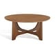 preview thumbnail 22 of 28, SAFAVIEH Couture Sasha Wood Round Coffee Table - 40 in. W x 40 in. D x 18 in. H
