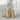 Brushed Gold Bathroom Set 0.8 Gal Trash Can and Toilet Bowl Brush - 6.1"L x 6.1"W x 15"H