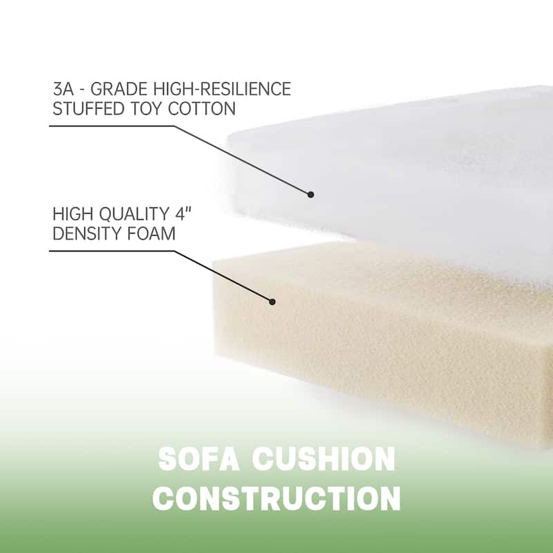 Modern L-Shaped 3-Seater Slipcovered Corduroy Sectional with Ottoman
