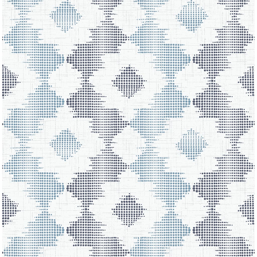 A-Street Prints Babylon Blue Abstract Floral Wallpaper