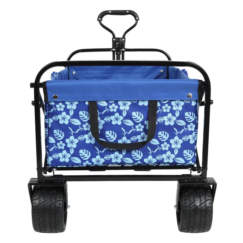440lbs Collapsible Foldable Wagon Cart, Beach Wagon Utility Cart Utility Wagon Grocery Cart