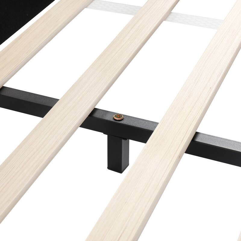 Queen/Full Mother & Child Bed with Bedside Desk, Velvet Upholstery & Round Stool