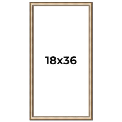 18x36 Frame Gold Solid Wood Shadow Box Width 1.5 Inches | Interior Frame Depth 2 3/8 Inches