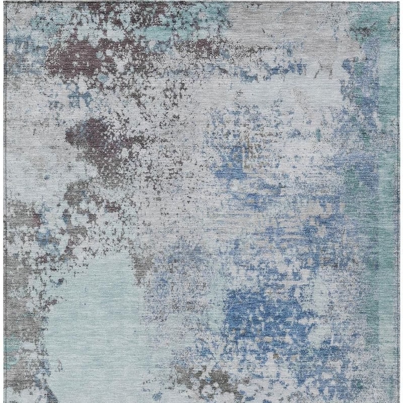 HomeRoots Abstract Transitional Rectangle Outdoor Rug