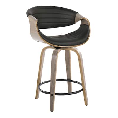 Carson Carrington Kanteborg 24" Fixed-Height Counter Stool with Round Footrest (Set of 2)