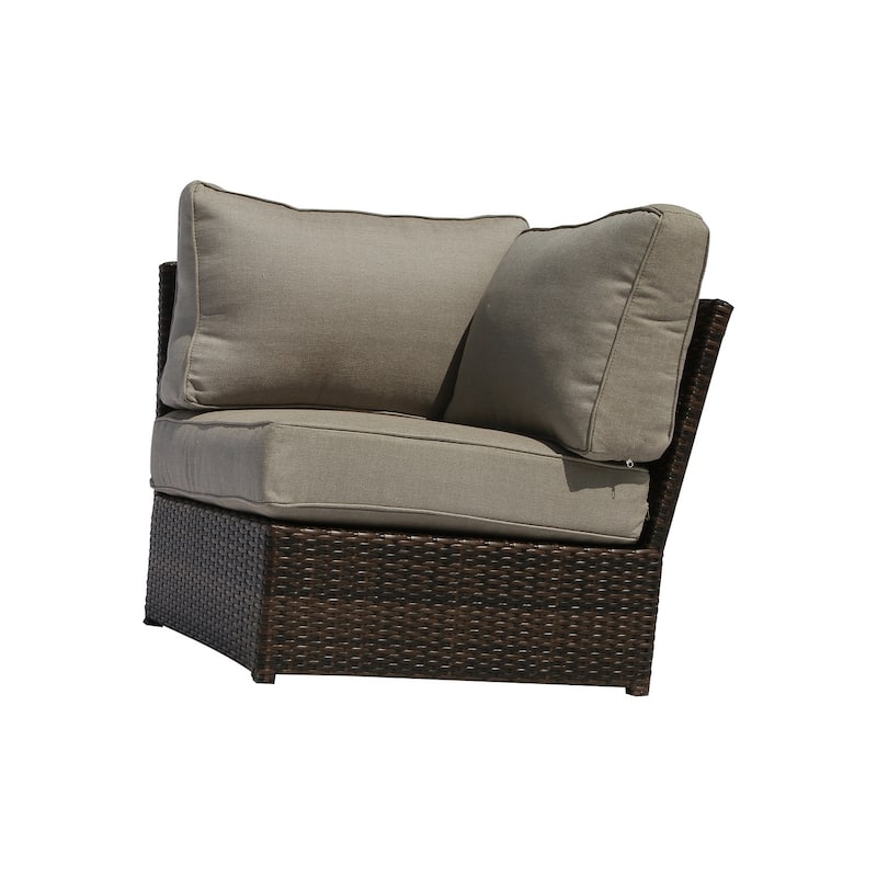LSI 9 Piece Sectional Seating Group With Sunbrella Canvas Cushion