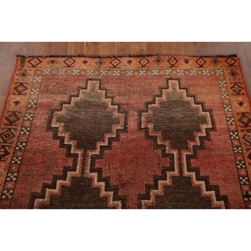 Vegetable Dye Lori Persian Antique Area Rug Handmade Wool Carpet - 3'10"x 6'10"