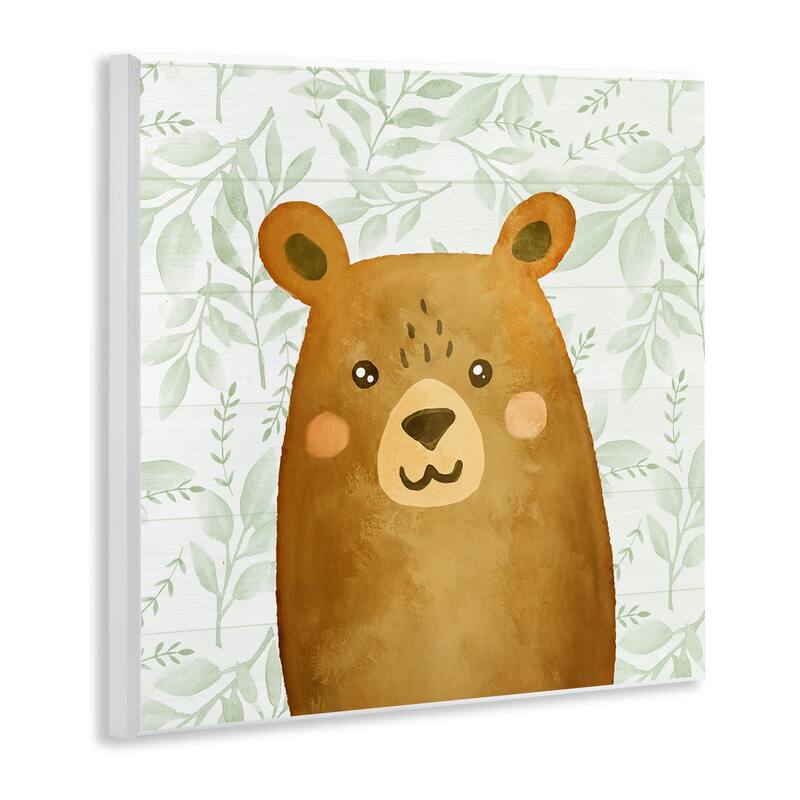Stupell Bear on Botanicals Whimsy Wall Plaque Art Design By Kim Allen