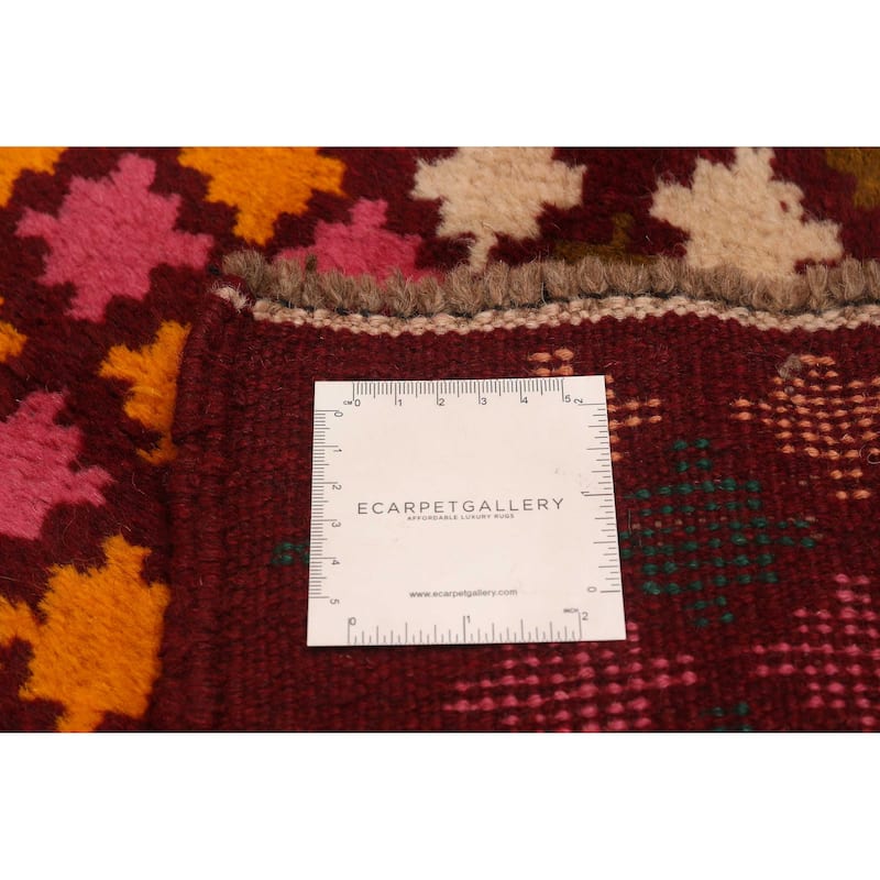 ECARPETGALLERY Hand-knotted Akhjah Red Wool Rug - 6'4 x 7'10