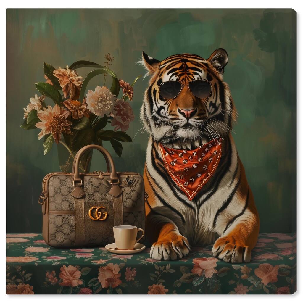 Fanciful Tiger Canvas by Art Remedy, Gallery Wrapped