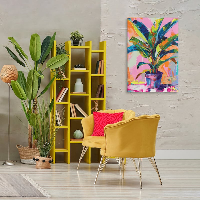 Stupell Vivid Saturated House Plant Canvas Wall Art Design By LSR Design Studio