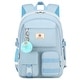 preview thumbnail 1 of 16, Backpacks 15.6 Inch College Backpack Elementary Middle High School Bag Large Cute Bookbags Anti Theft Travel Back Pack Blue