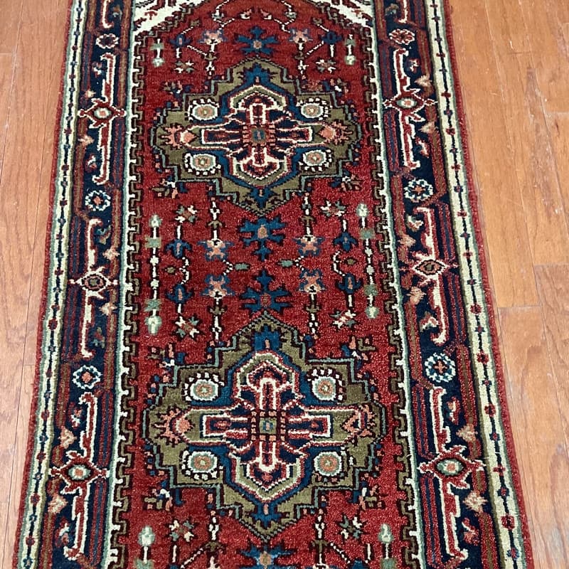 Handmade One-of-a-Kind Heriz Wool Oriental Rug 2'8 x 6'2 - 2.8 x 6.2