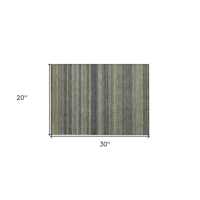 Tax Stripe Weather Resistant Timeless Fusion Outdoor Rug