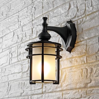 SAFAVIEH Lighting Adisyn Outdoor Wall Sconce - 8" W x 6" D x 11" H