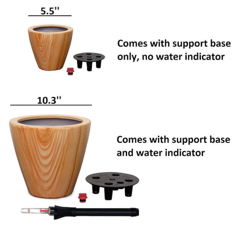 2-Pack 10 inch Plastic Self-watering Planter Pot