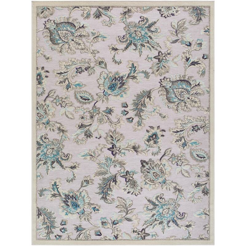 Livabliss Big Sur Nautical & Coastal Floral & Botanical Outdoor Area Rug