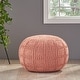 preview thumbnail 10 of 51, Yuny Handcrafted Modern Fabric Pouf by Christopher Knight Home