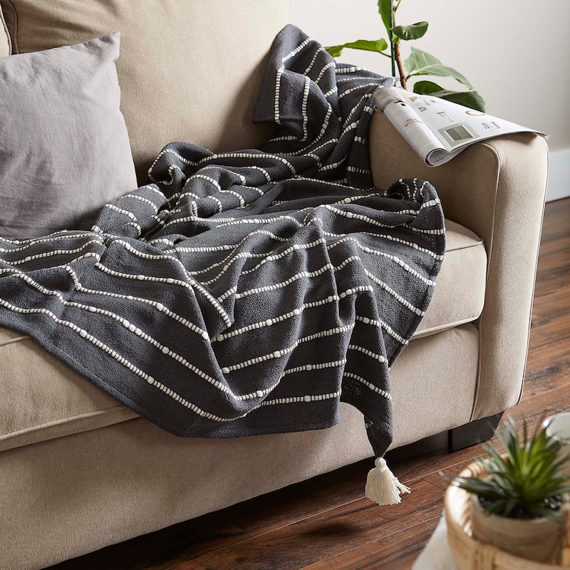 DII Slub Stripe Throw