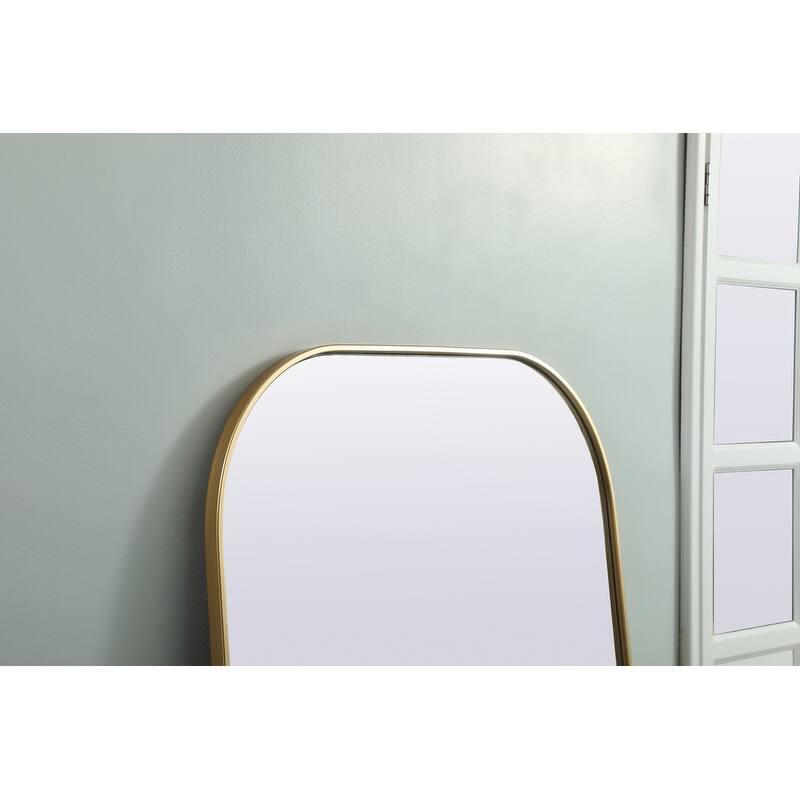 Indigo Home Metal Frame Arch Full Length Mirror 35x72 Inch
