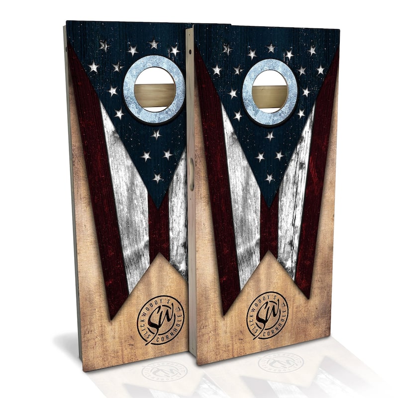 Ohio Flag Outdoor Cornhole Board Set