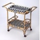 preview thumbnail 20 of 33, Butler Selena Blue & White Rattan Bar Cart
