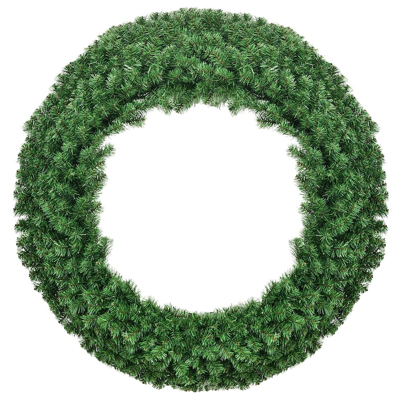 48" Pre-lit Cordless Artificial Christmas Wreath with 200 LED Lights