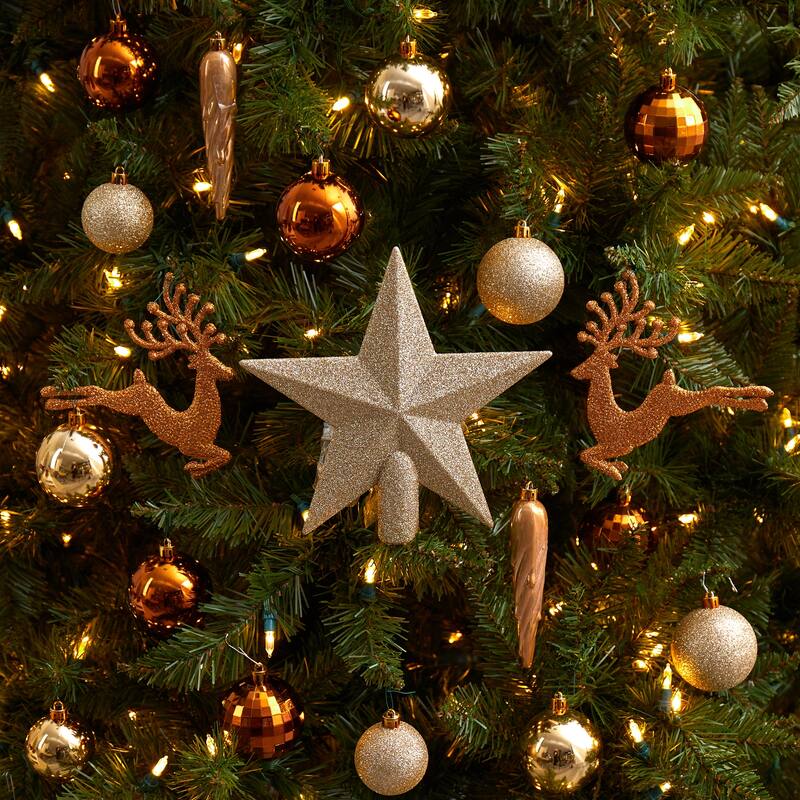 Holiday Christmas 40 Count Lux Shatterproof Ornament Set - 3