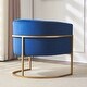 preview thumbnail 7 of 5, Upholstered velvet chair Gold metal bracket, medieval living room office tea room lounge chair with curved backrest