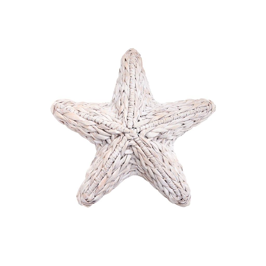 Small White Woven Starfish Wall Decor