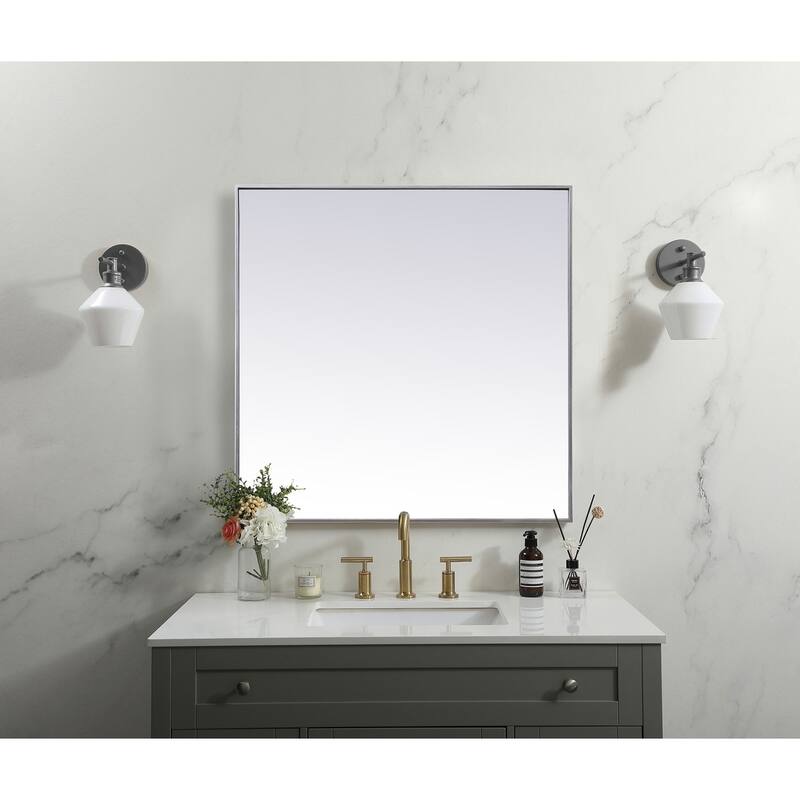 Indigo Home Metal Frame Square Mirror 42 inch