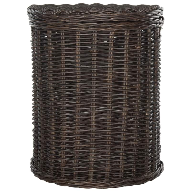 SAFAVIEH Donatienne Natural Rattan Brown Storage Hamper with Liners - 20.5" x 15.7" x 24" - 21Wx16Dx24H