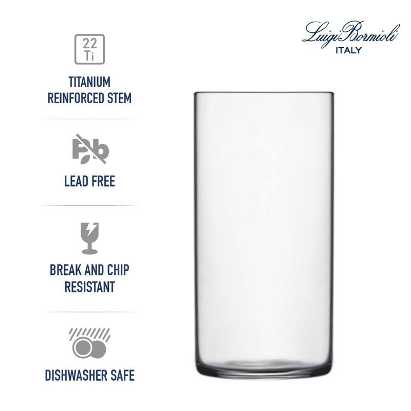 Luigi Bormioli Set of 6 Top Class Beverage Glasses - 12.75 oz