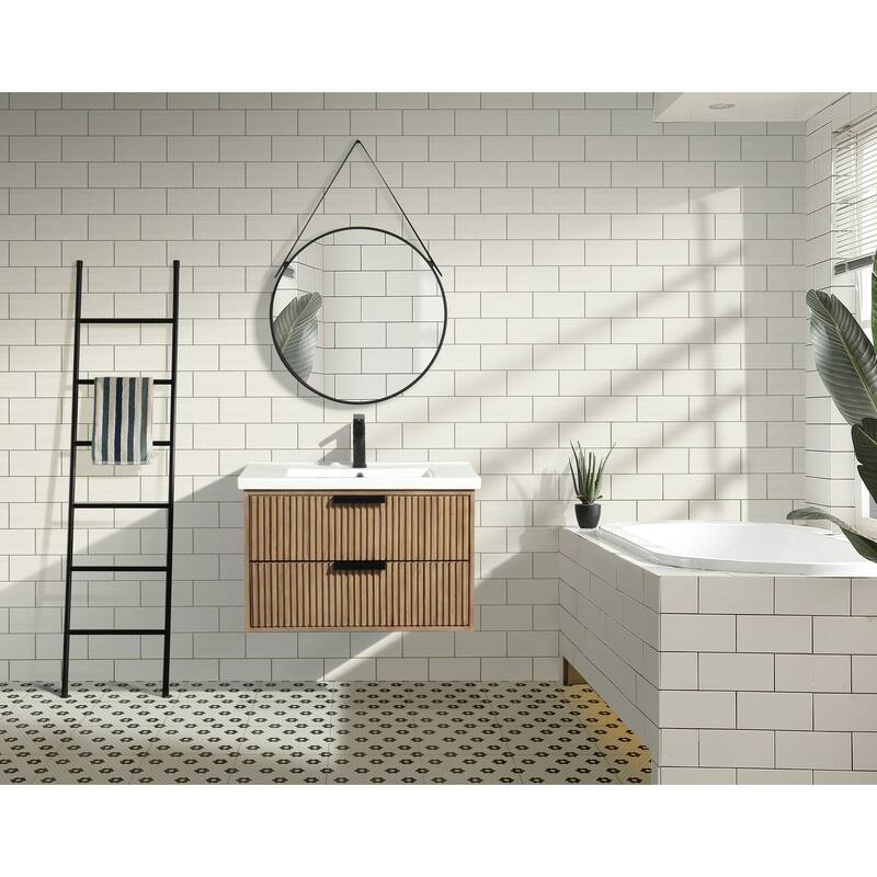 Ari Bath Diego 30" Bathroom Vanity, Weathered Fir Finish