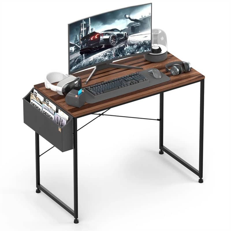 Student Laptop Writing Table for Home Office - Walnut Color