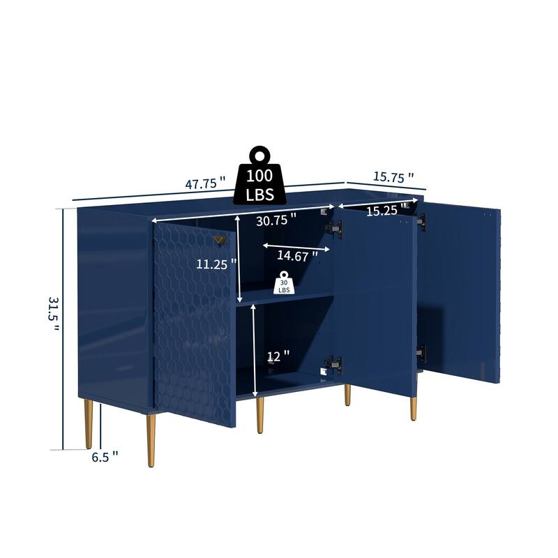 three-door cabinet