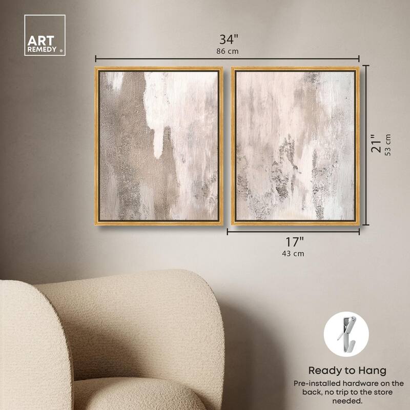 Striated Texture II Canvas Set of 2 by Art Remedy