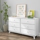 preview thumbnail 34 of 58, Max and Lily Solid Wood 6-Drawer Dresser White