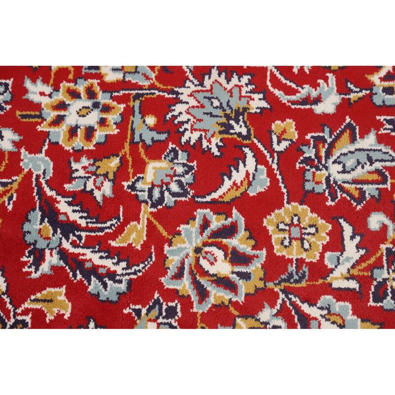 Traditional Kashan Turkish Area Rug Machine Made Living Room Carpet - 9'6" x 12'6"