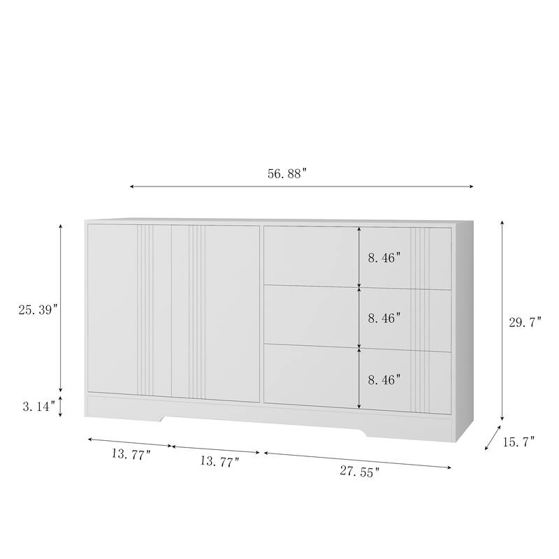 sideboard with 3 Drawers and Doors