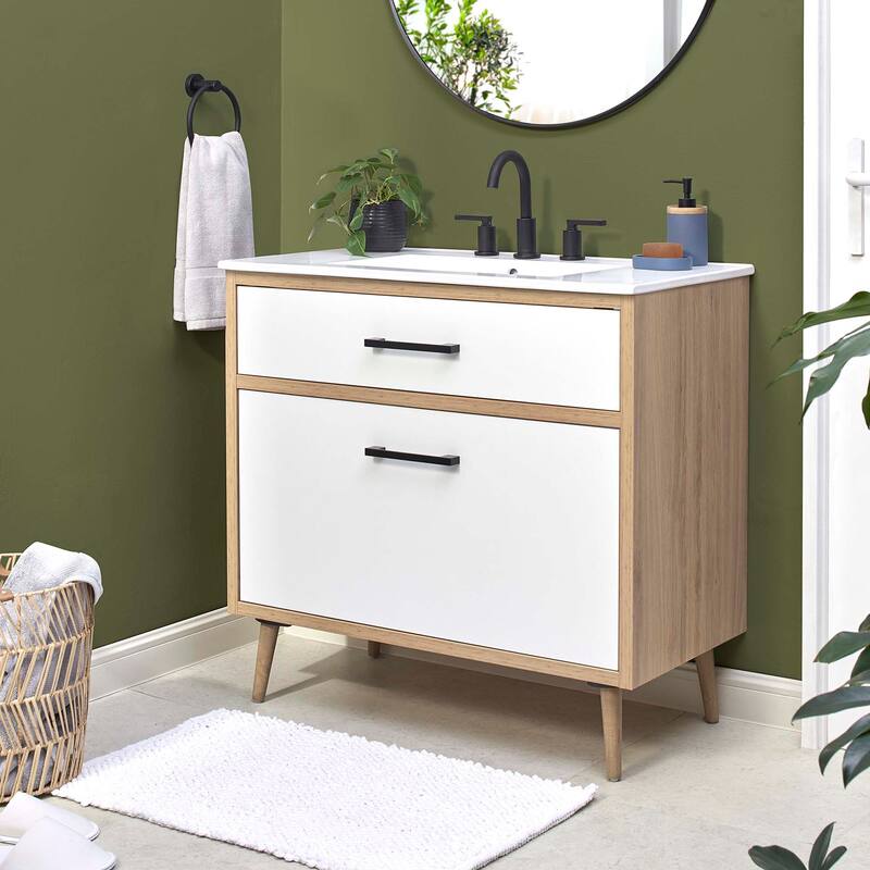Maverick 36" Bathroom Vanity - White Oak